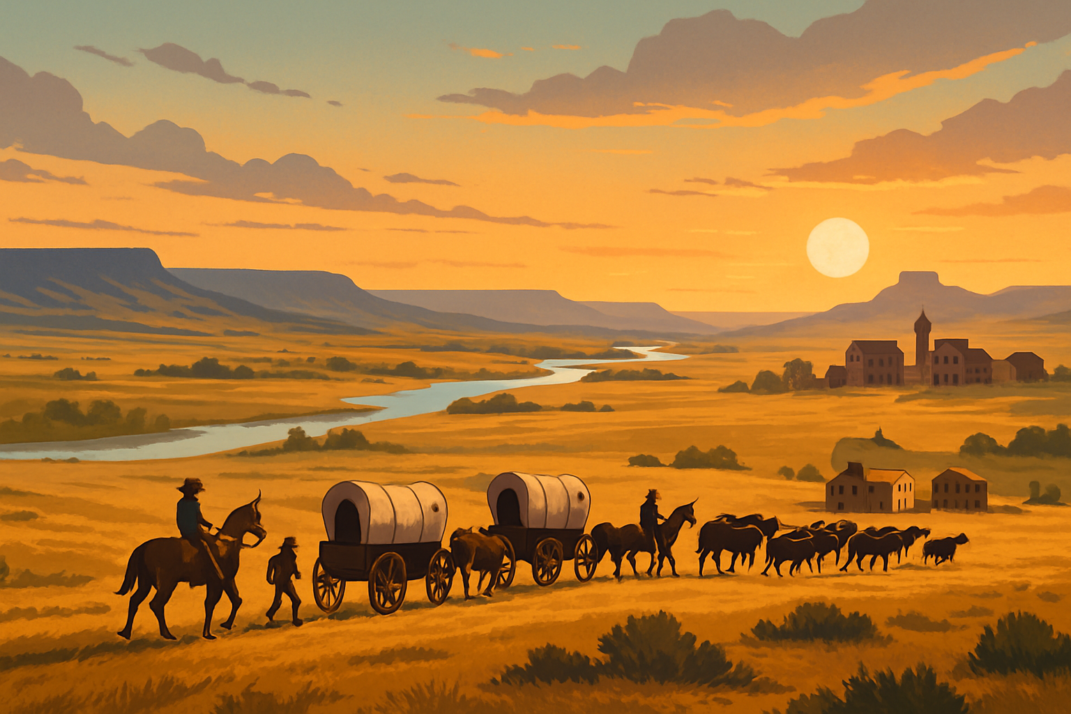 Tascosa to Dodge City Route Through the High Plains