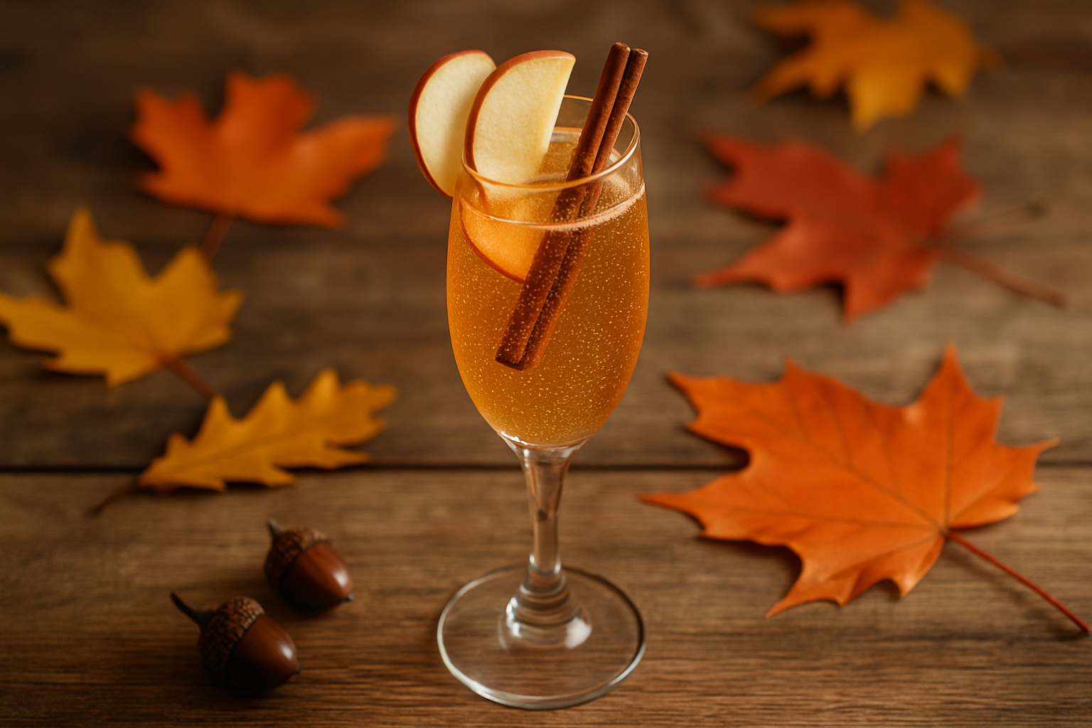 Autumn Fizz Recipe With Apple Cider and Sparkling Wine