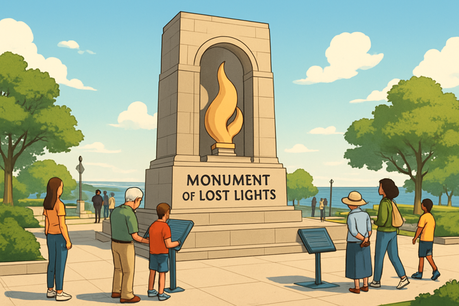 Where Is The Monument of Lost Lights Located Today?
