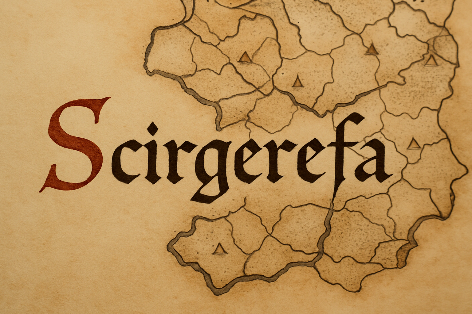 An illustration visualizing the Old English term 