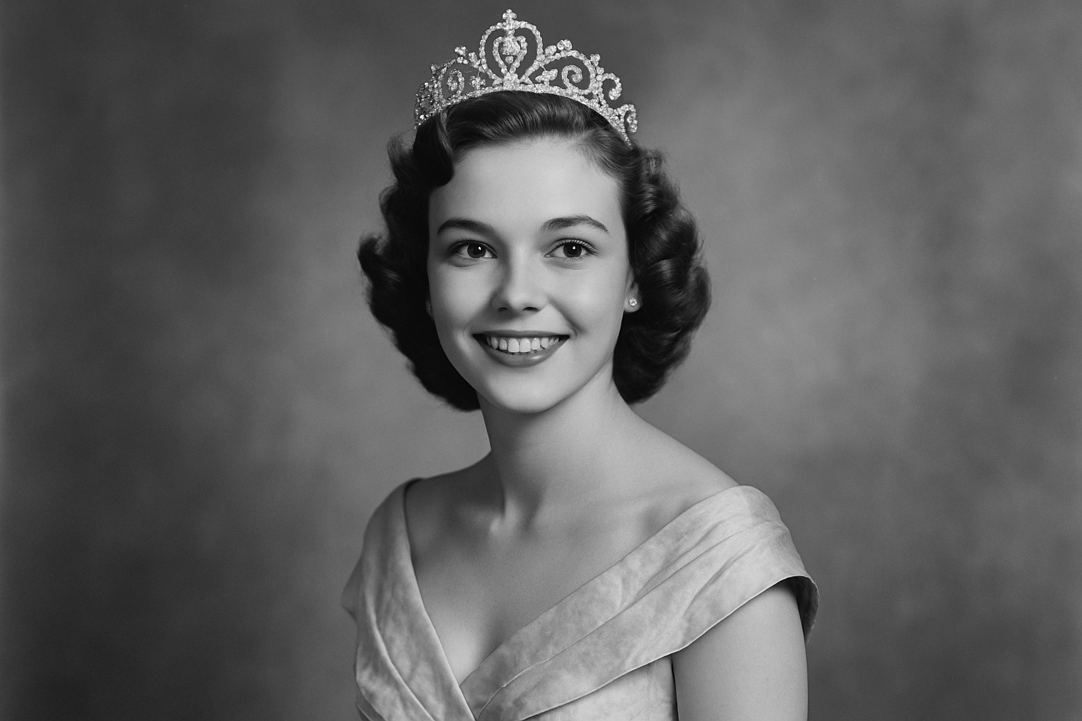Portrait of Linda Louise Moore, the 1953 Cotton Bowl Queen.