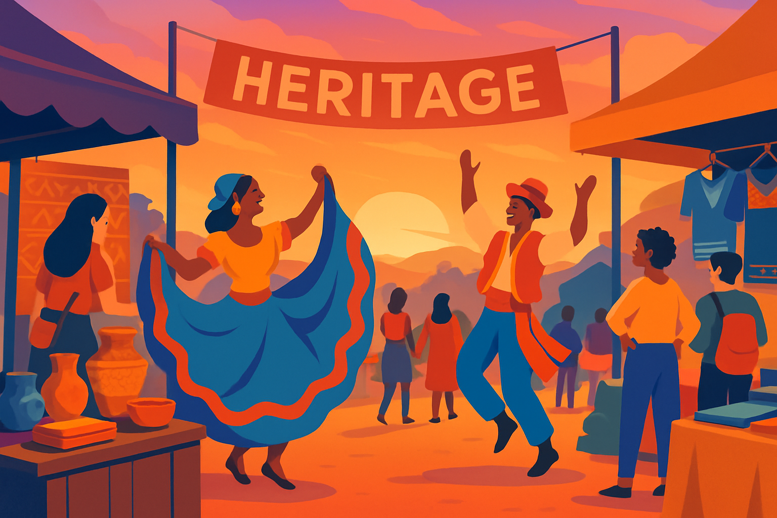 Festival attendees experiencing traditional dance performances and artisan markets at the Judah Heritage Festival