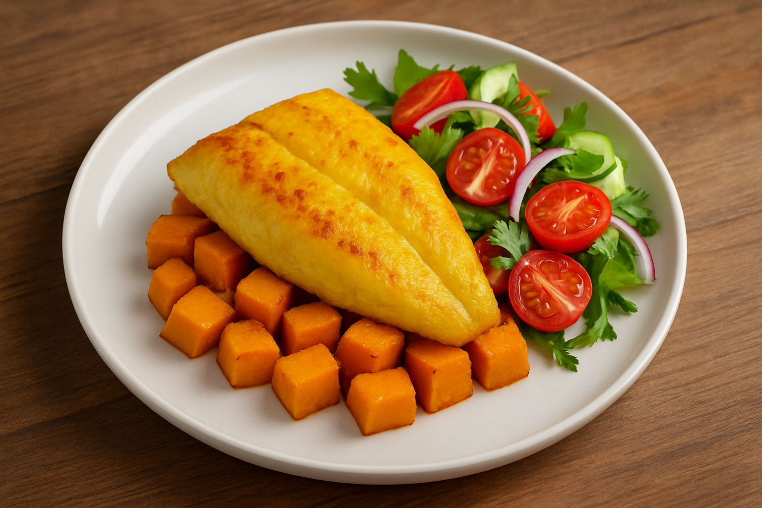 Banana Pumpkin with Lemongrass Fish and Susut Salad