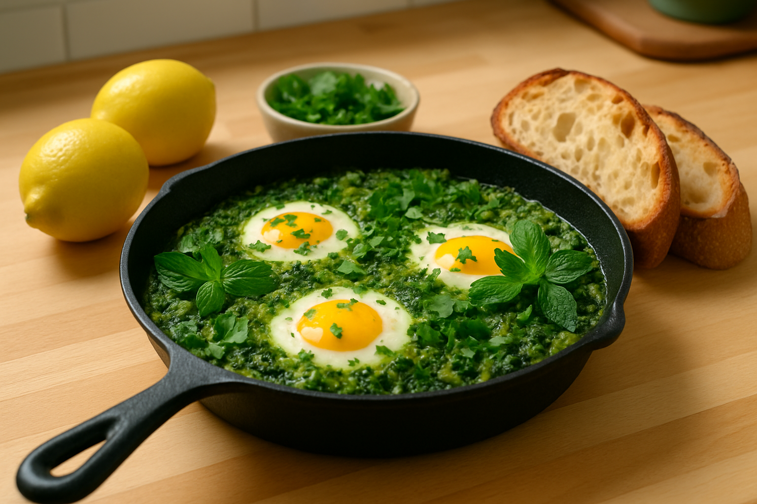 How To Make Green Shakshuka With Fresh Herbs