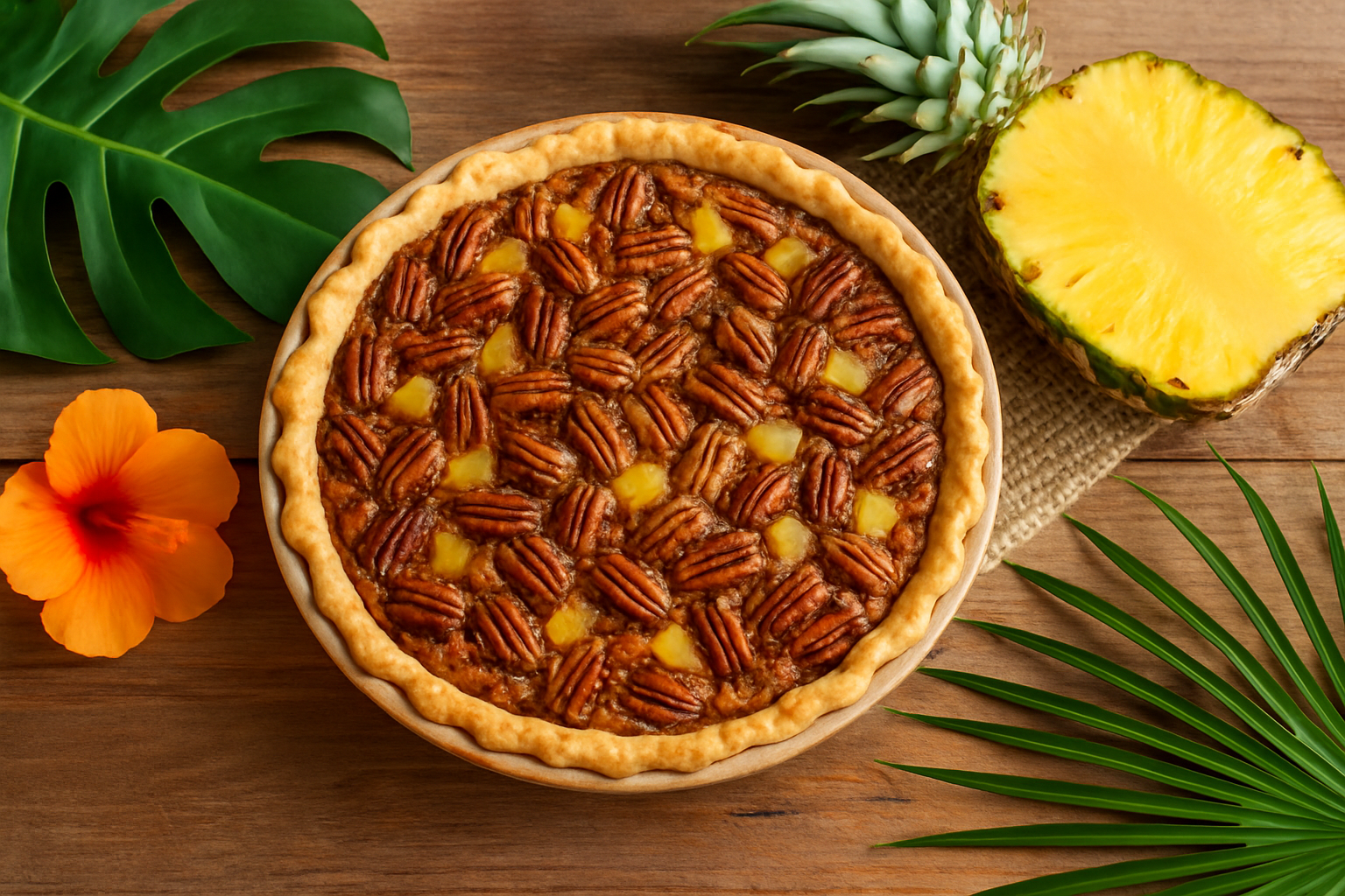 Pecan Pineapple Pie Recipe With Tropical Twist