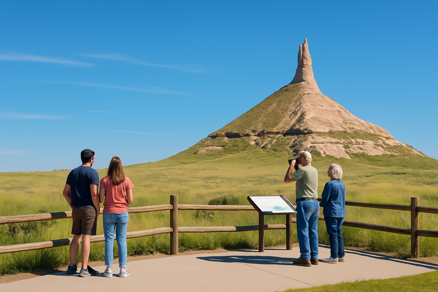 Chimney Rock National Historic Site — a key landmark along historic pioneer trails in Nebraska.