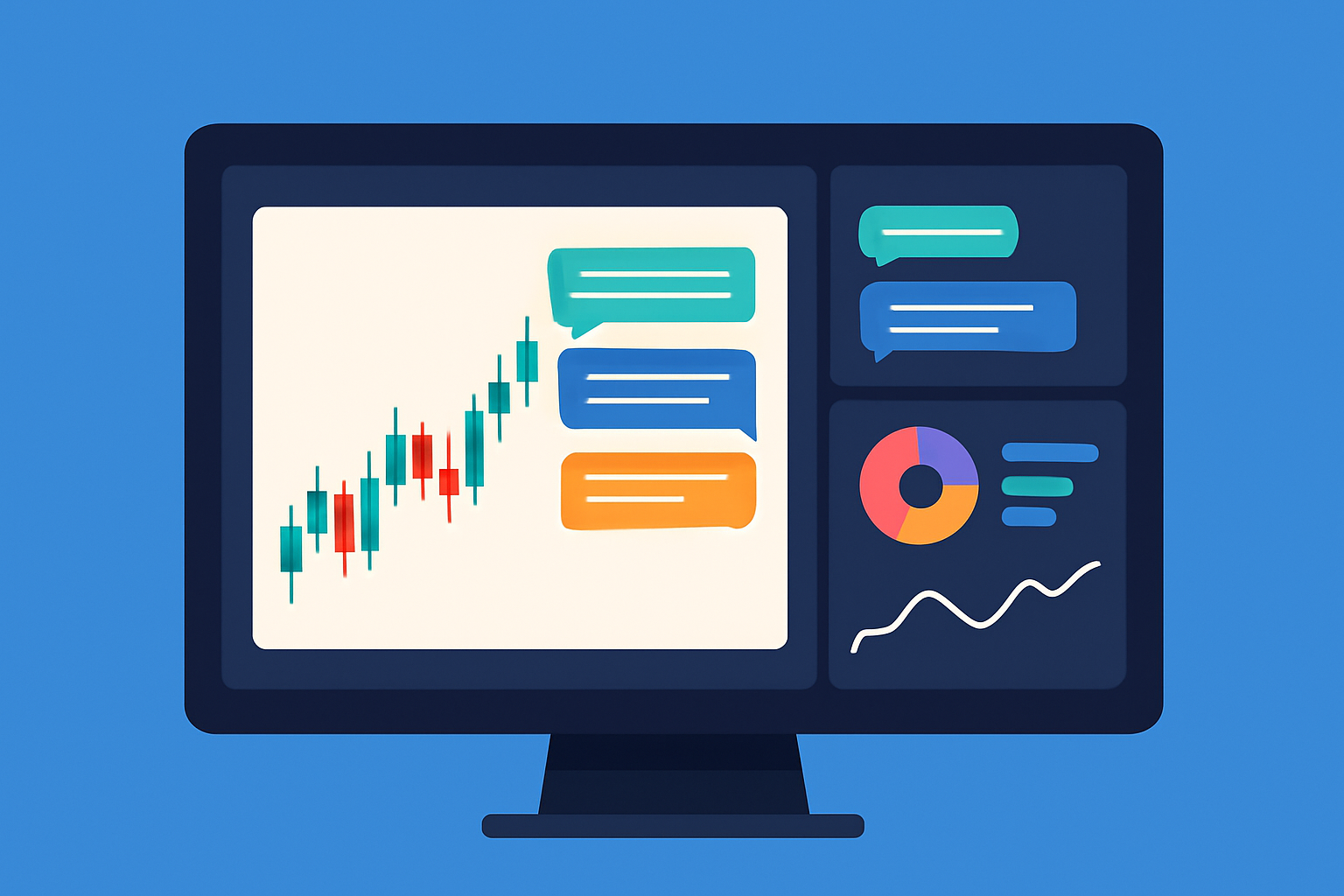 Visual representation of TradingView’s platform interface highlighting community interaction and advanced analytics features