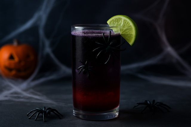Make a Spider Bite Drink for Halloween Parties